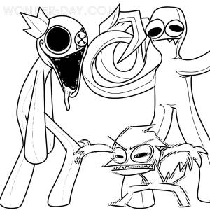 Раскраски Радужные друзья