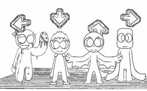 Раскраски Радужных друзей из роблокса