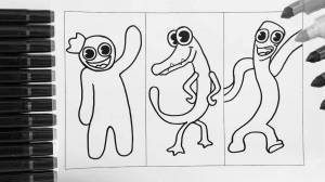 Раскраски Радужные друзья игра