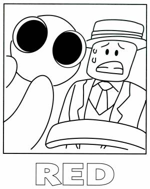 Раскраска Ред с игроком