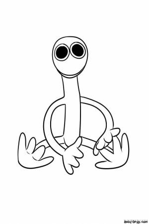 Раскраски Радужные друзья роблокс зеленый