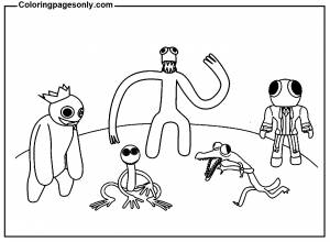 Раскраска Радужные друзья для печати