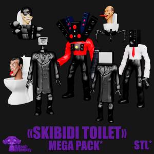 Файл STL SKIBIDI TOILET MEGA CHARACTERS PACK