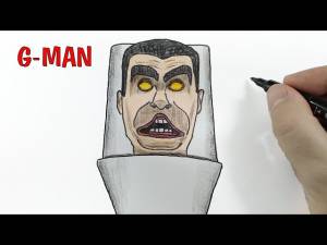 Как нарисовать G-Man Skibidi Toilet