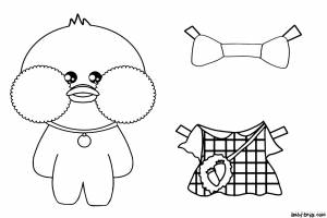 Раскраска Лалафанфан с одеждой