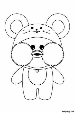 Детализированная раскраска Уточка Лалафанфан