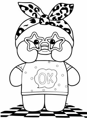 Раскраска Уточка Лалафанфан на танцполе