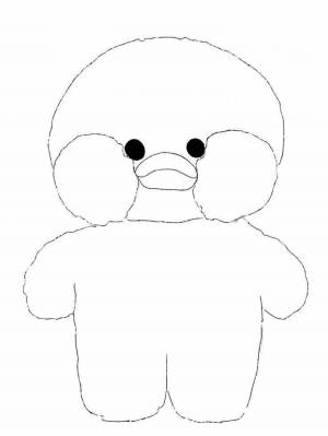 Уточка лалафанфан рисунок карандашом