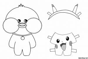 Раскраска Лалафанфан с одеждой