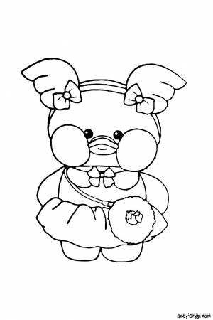 Раскраска Лалафанфан ангелочек