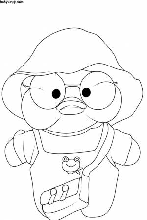 Уточка лалафанфан раскраска