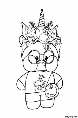 Раскраска Лалафанфан единорог