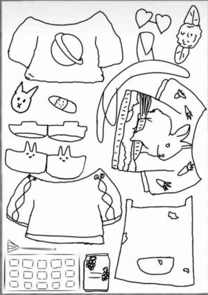 Раскраски Уточка лалафанфан с одеждой отдельно