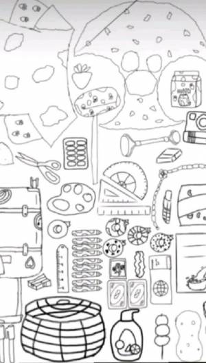 Раскраска косметика для уточки для детей  и