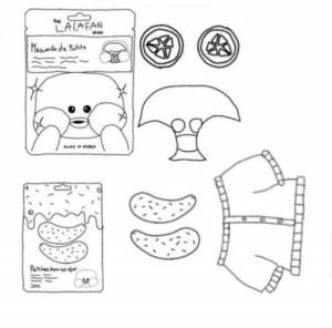 Косметика для уточки лалафанфан из бумаги раскраска