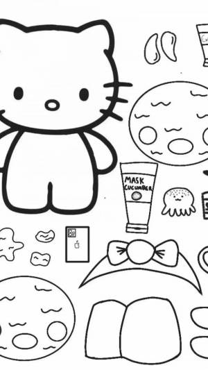 Раскраски Косметика для уточки лалафанфан из бумаги