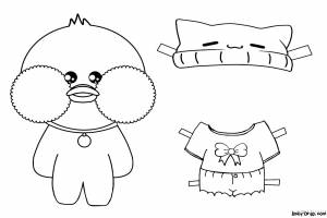 Раскраска Лалафанфан с одеждой