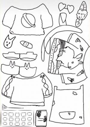 Раскраска косметика для уточки для детей  и