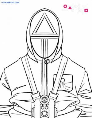 Раскраска Игра в кальмара