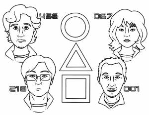 Раскраска Игра в кальмара 13