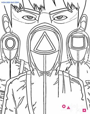 Раскраска Игра в кальмара