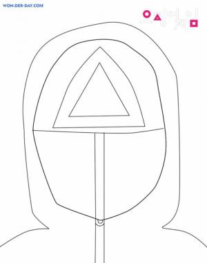 Раскраска Игра в кальмара раскраска