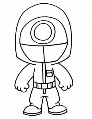 Раскраски Охранник из игры в кальмара