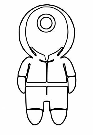 Раскраска Игра в Кальмара Характер