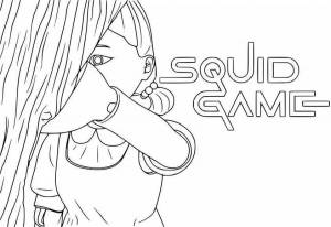 Раскраски Кукла из игры кальмара кукла