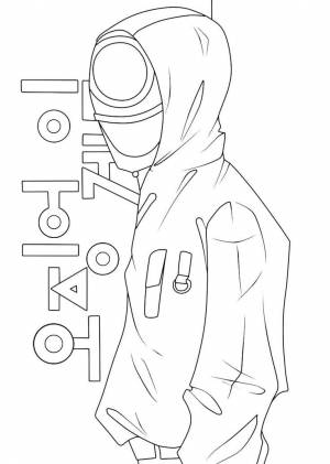 Игра в кальмара Раскраска на 8o8