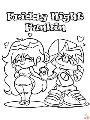 Раскраски Friday Night Funkin для печати