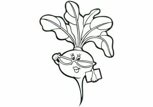 Редиска раскраска