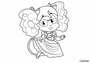 Раскраска Счастливая Поппи