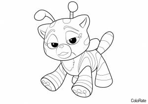 Раскраска Кошка-Пчёлка