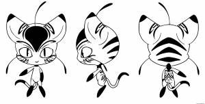 Раскраски кот пчела