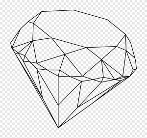 Рисование Line art Diamond, бриллиант, угол, карандаш png