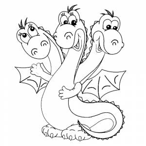 Змей горыныч раскраска