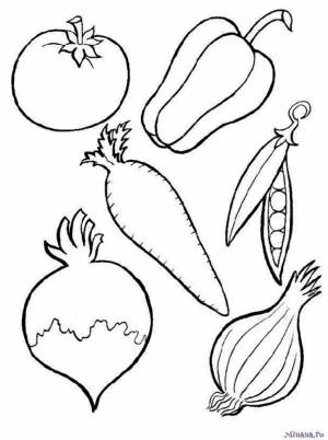 Раскраска овощи 3