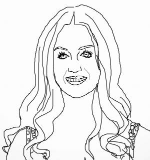 Pаскраска Кэти Перри 123320