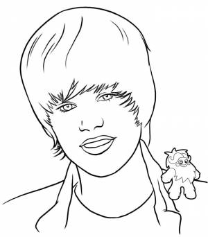 Pаскраска Джастин бибер 122468