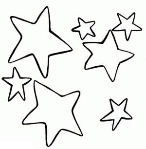 Картинка Звездочки  раскраску онлайн
