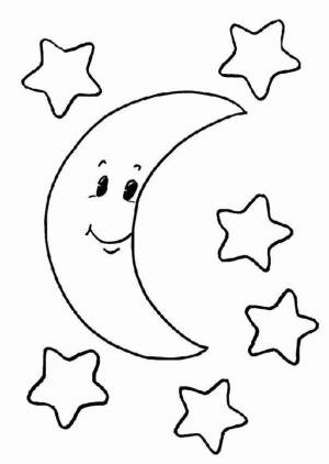 Раскраска месяц