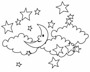 Раскраска звезды на небе