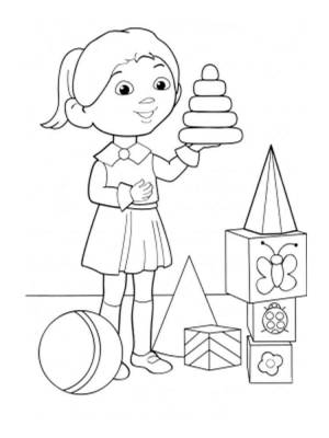 Раскраски Маленькие девочки