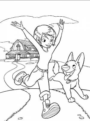 Картинка Вольт раскраска для девочек