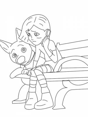 Раскраска Вольт картинка на листе  для мальчиков