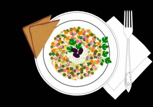 Салат оливье рисунок карандашом