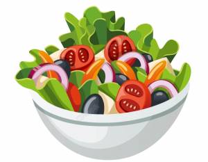 Салат рисунок для детей