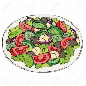Салат рисунок карандашом