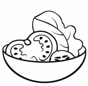 Раскраска салат  и